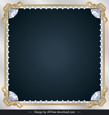 diamond border clipart template luxury symmetry