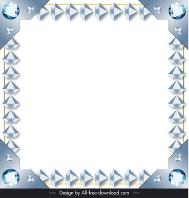 diamond border clipart template modern symmetric geometry