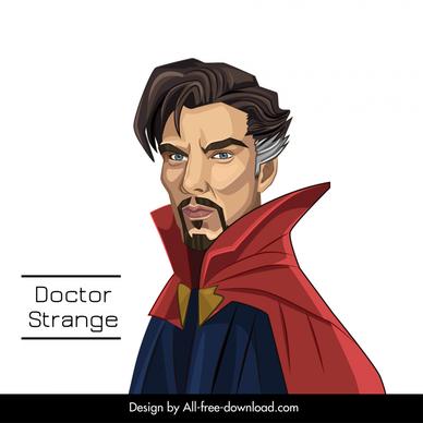 doctor strange benedict cumberbatch icon cartoon character sketch