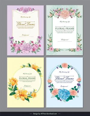 floral background card templates elegant classical 