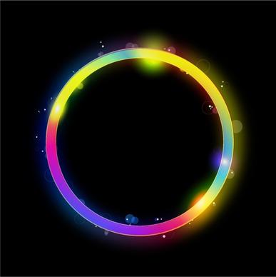 Glowing circle vector