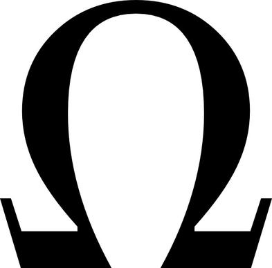 Greek Omega Small clip art