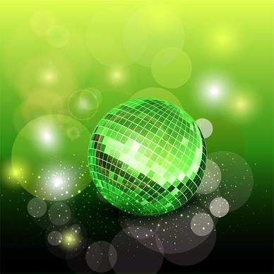 green disco ball background