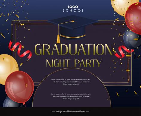 high school graduation party backdrop template elegant modern