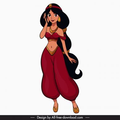 jasmine cartoon character icon cute cartoon sketch