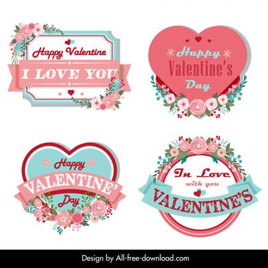 love labels collection elegant botanical decor