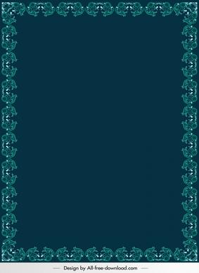 persian border template dark elegant symmetric design 