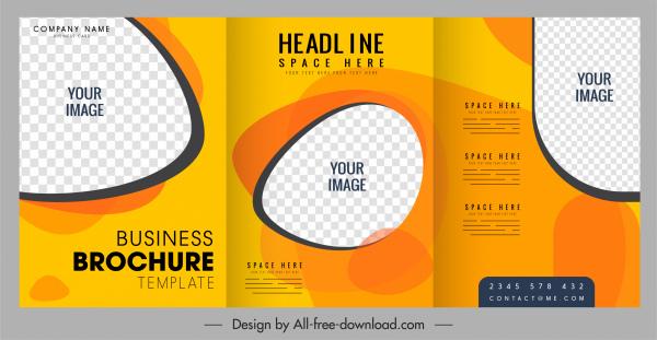 trifold brochure template elegant checkered decor