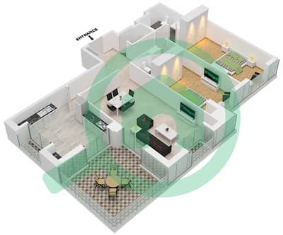 Princess Tower - 2 Bedroom Apartment Unit 8006 Floor plan