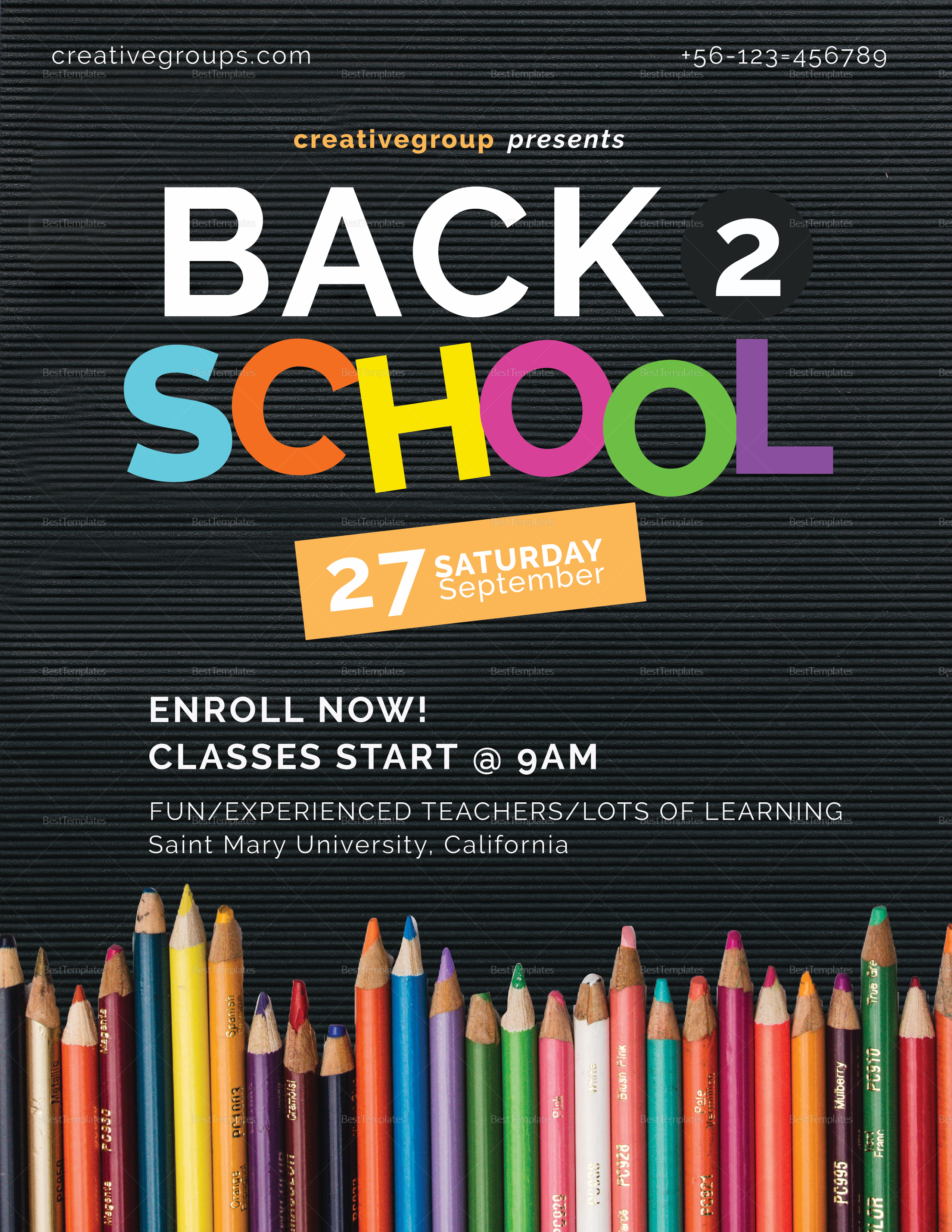 Editable Back To School Flyer