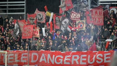 Les supporters du FC Rouen en Coupe de France, le 8 février 2024