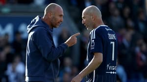 Christophe Dugarry et Zinédine Zidane, en mai 2024