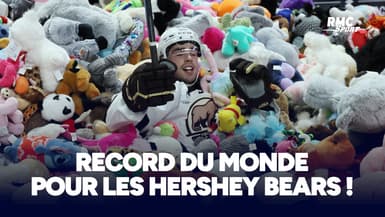 Hockey sur glace : Record du monde de lancer de peluche pour le club des Hershey Bears !