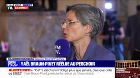 Yaël Braun-Pivet réélue à la présidence de l’Assemblée: "On va étudier toutes les voies possibles de recours contre cette élection", annonce Sandrine Rousseau (députée EELV-NFP de Paris)