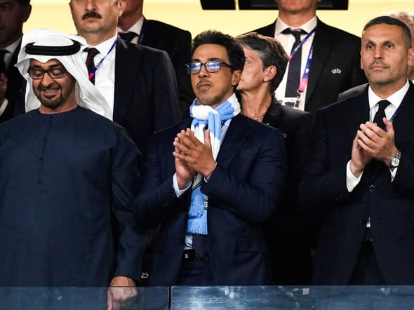 Le cheikh Mansour bin Zayed Al Nahyan lors de la finale de la Ligue des champions entre Manchester City et l'Inter Milan (1-0), le 10 juin 2023