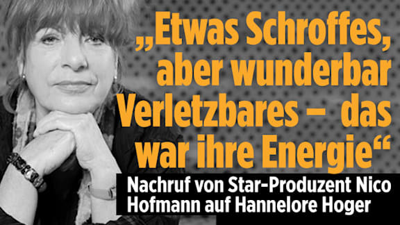 Hannelore Hoger tot! Nico Hofmann: „Sie brachte wunderbaren Humor mit“