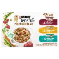 Purina Beneful Prepared Meals Dog Food, 10 oz, 12 count