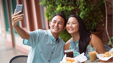 Photo of couple traveling