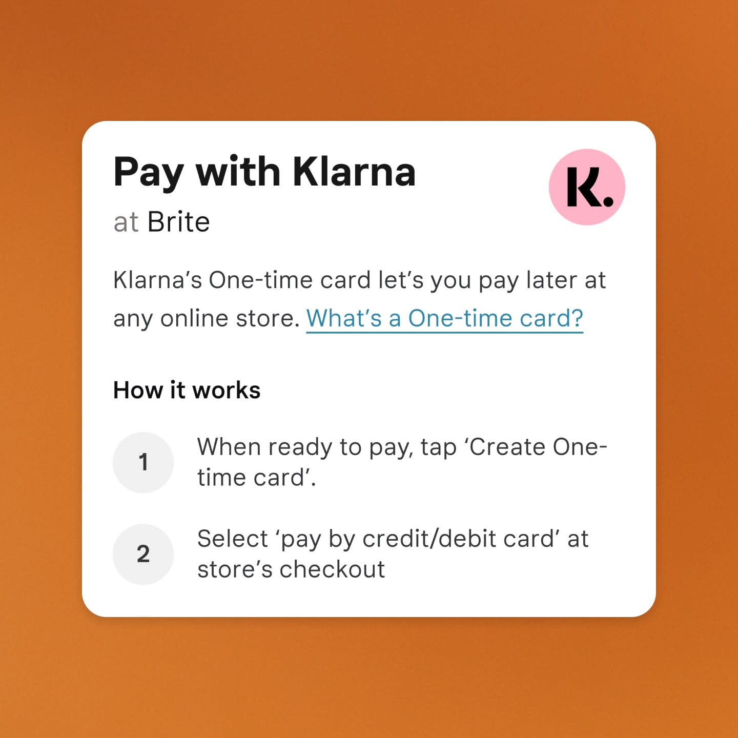 Pay with Klarna