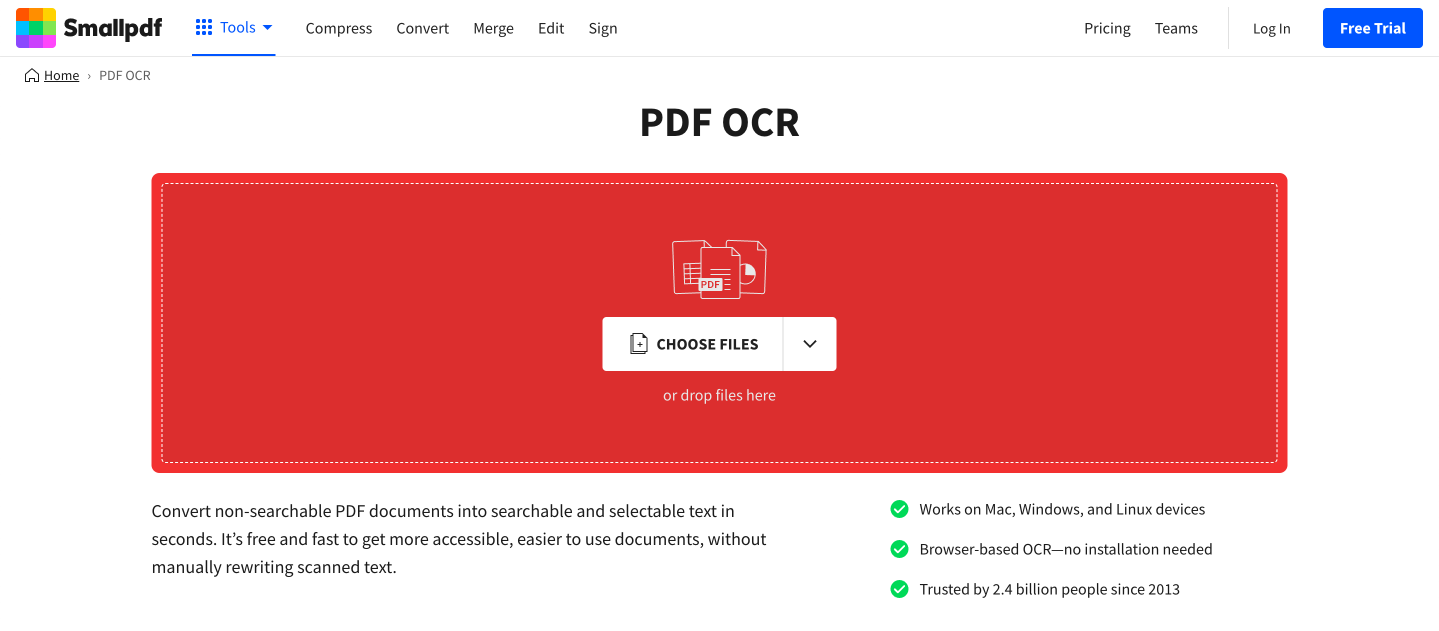 PDF OCR copy-paste text