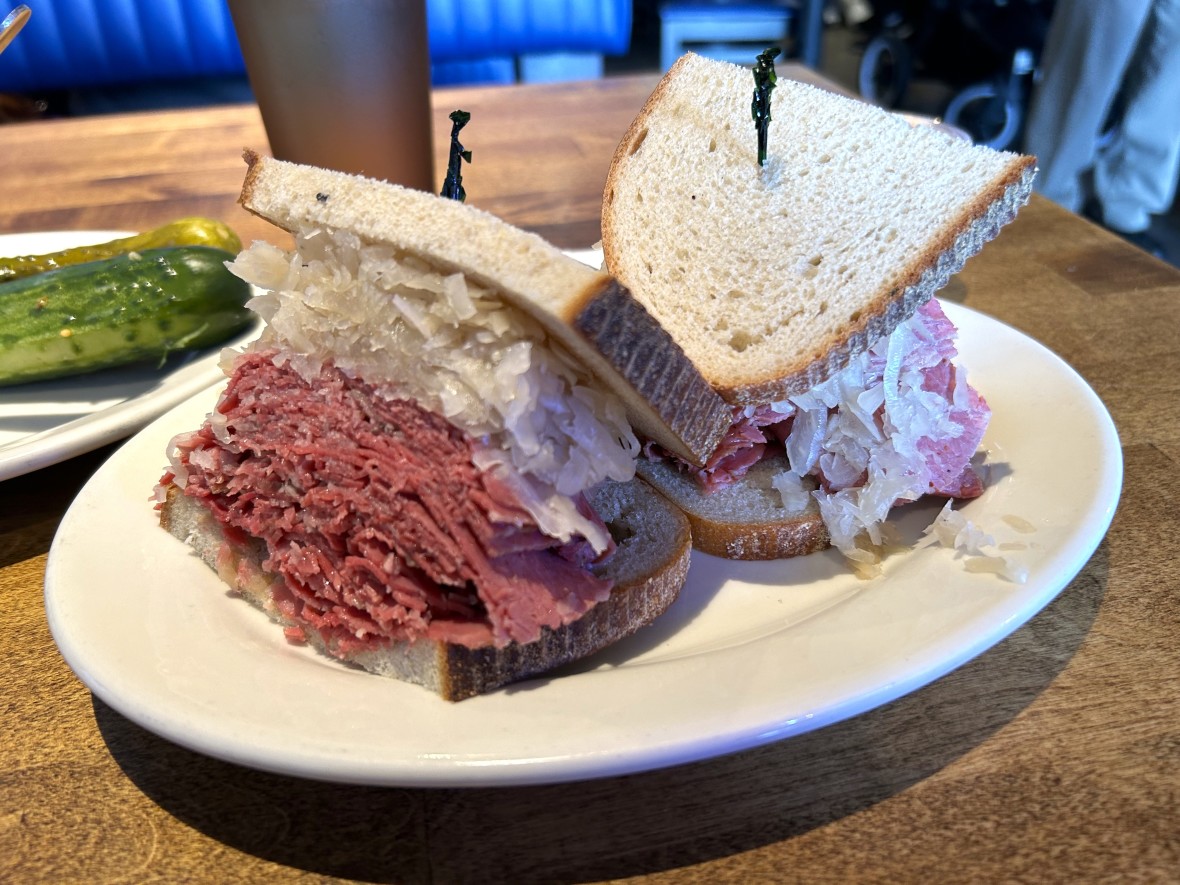 Lido Kosher Deli Reuben sandwich