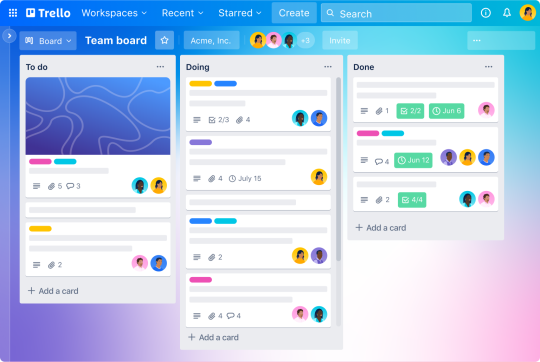 Illustrazione di una bacheca Trello