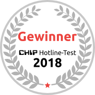 Chip Hotline-Test Auszeichnung „Gewinner 2018"