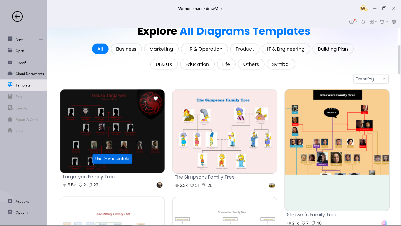 edrawmax family tree templates