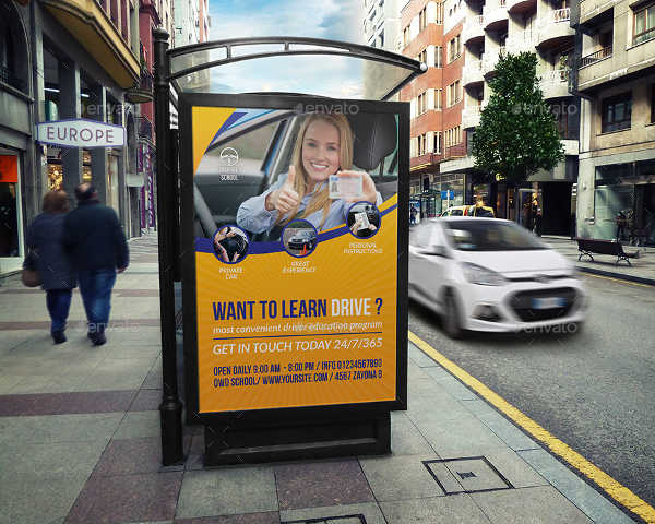 Driving School Advertising Banner