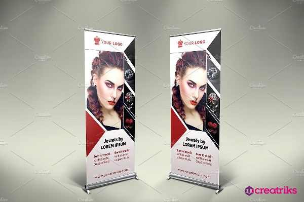 Jewellery Roll Up Advertising Banner