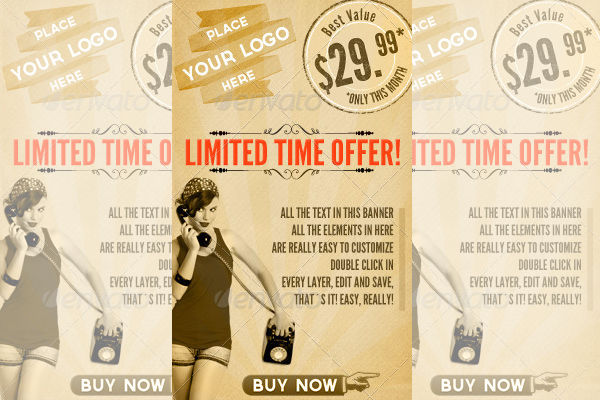 Vintage Advertising Web Banner