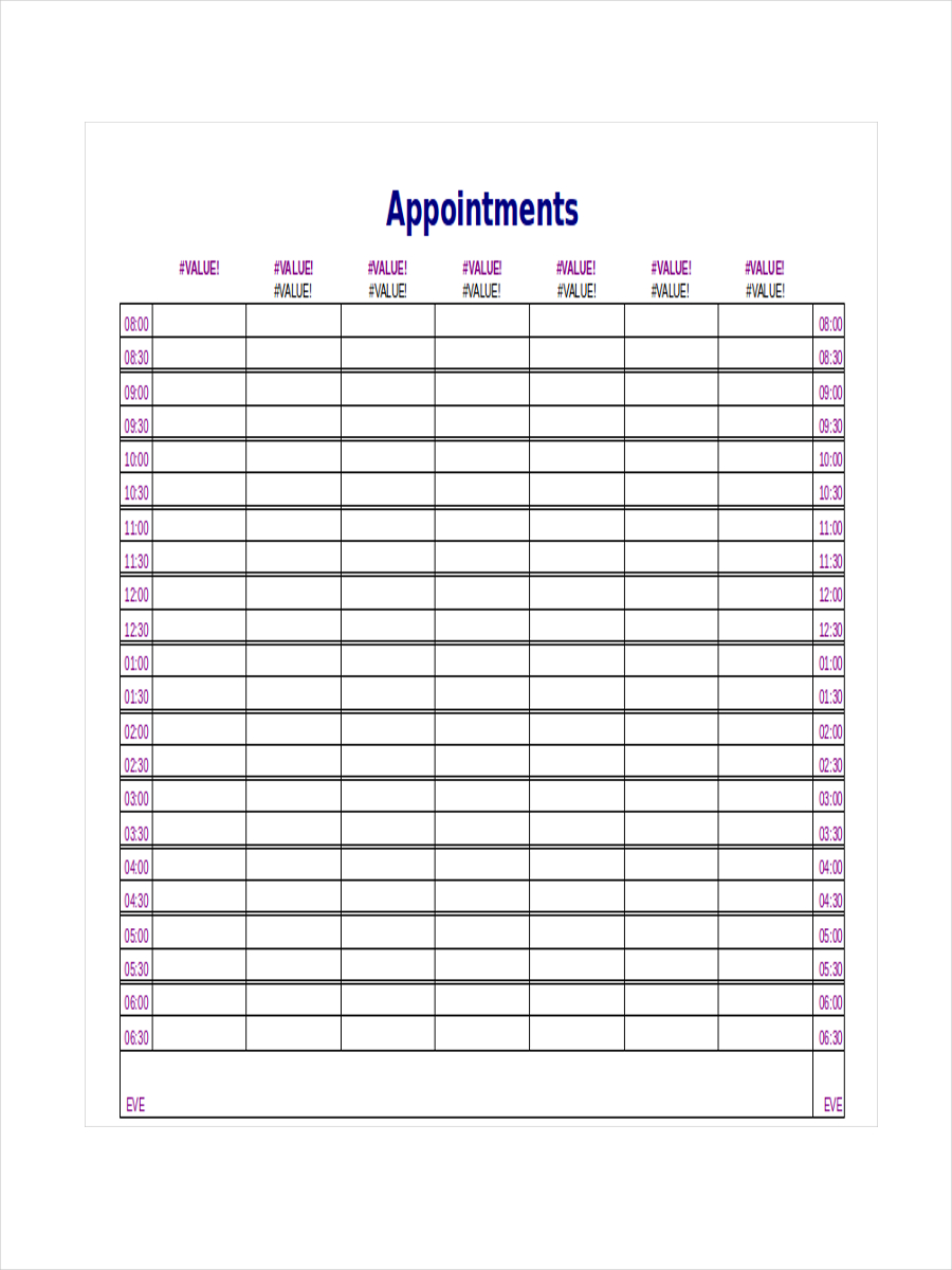 Schedule for Doctor Appointment