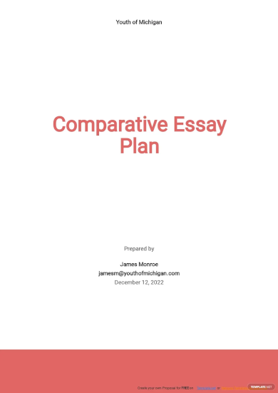 Comparative Essay Plan Template