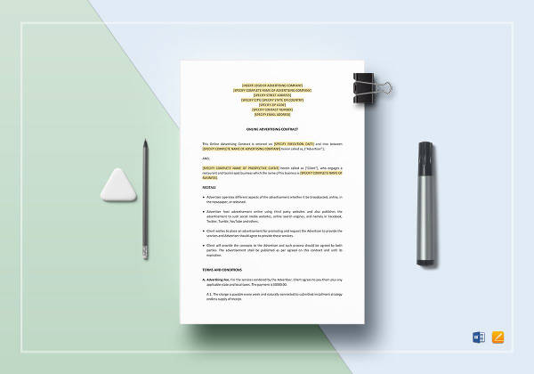 Online Advertising Contract Template1