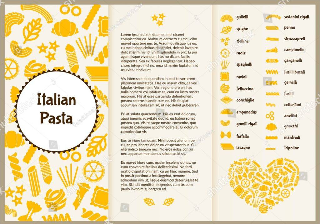 Italian Pasta Menu Flyer