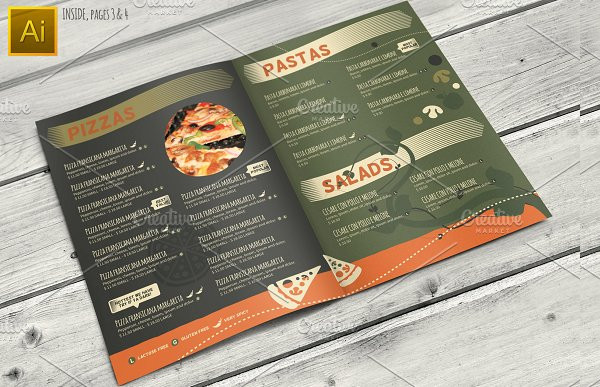 Pasta and Pizza Restaurant Menu