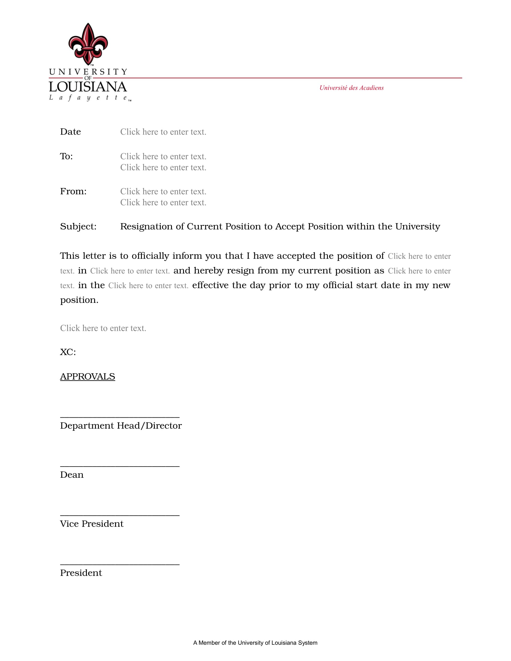 Application For Internal Transfer Letter Sample