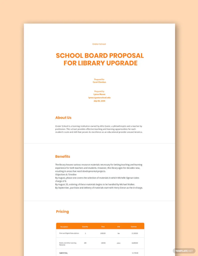 School Board Proposal Template