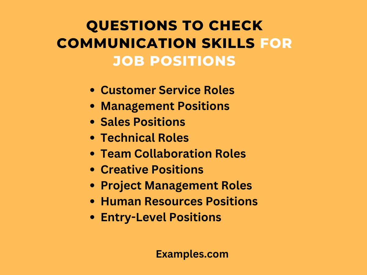 Questions To Check Communication Skills for Job Positions