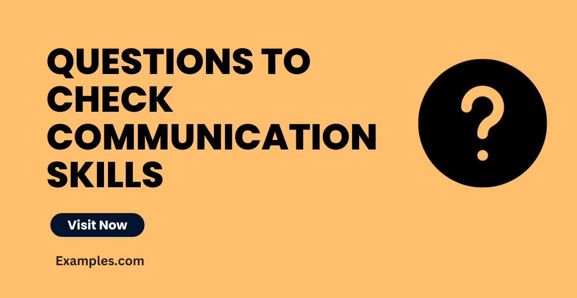 Questions To Check Communication Skills