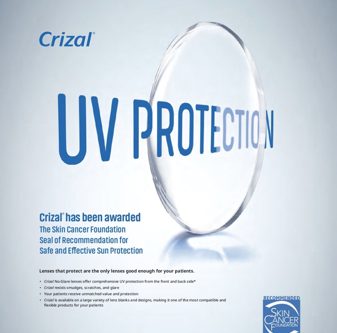 Crizal No Glare Coating