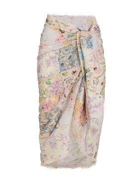 Women's Floral Cotton Sarong...