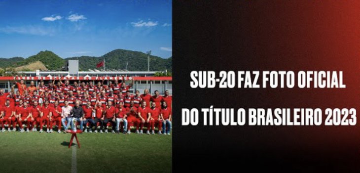 Sub-20 faz foto oficial do título brasileiro 2023