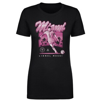 Women's Inter Miami CF Lionel Messi 500 Level Black Bitmap T-Shirt