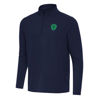 Men's Seattle Sounders FC Antigua Navy Intent Quarter-Zip Jacket