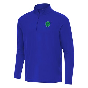 Men's Seattle Sounders FC Antigua Royal Intent Quarter-Zip Jacket