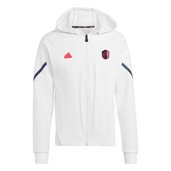 Men's St. Louis City SC adidas White 2024 Anthem Travel Raglan Sleeve Full-Zip Jacket