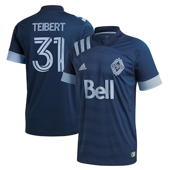 Men's Vancouver Whitecaps FC Russell Teibert adidas Navy 2020 Secondary - Replica Jersey