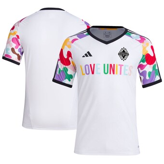 Men's Vancouver Whitecaps FC  adidas White 2023 Pride Pre-Match Top