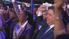 Bulls' intro music powers Pritzker's delegate roll call at DNC